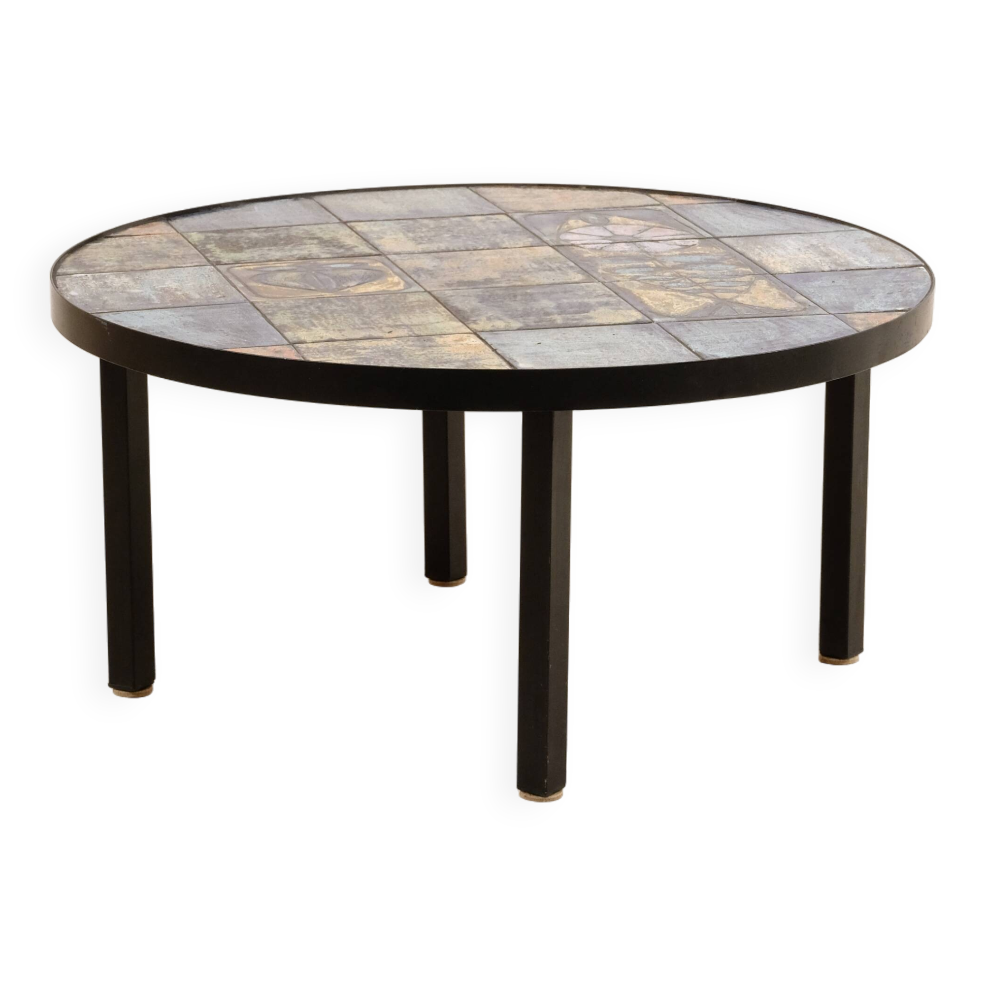 1960s glazed ceramic coffee table
