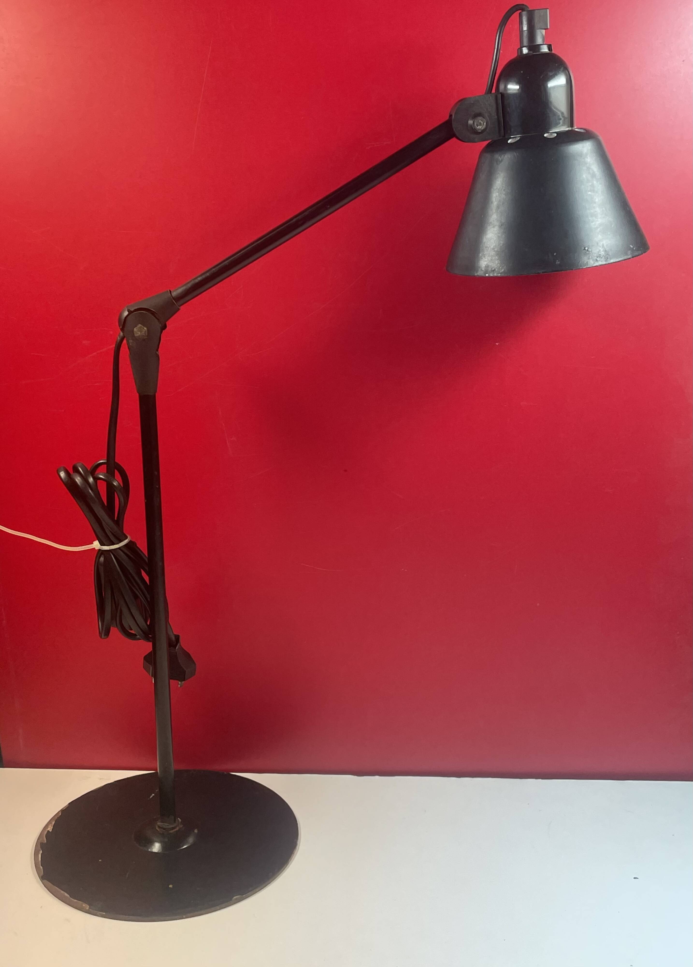 Vintage articulated lamp from the 70s - workshop, garage 62 cm right