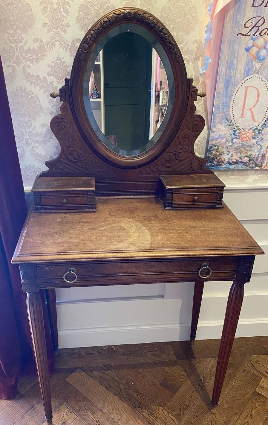 Antique carved wooden dresser – Henri II / neo-Renaissance style