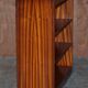 Pair of open low bookshelves Shaws of London in hardwood.