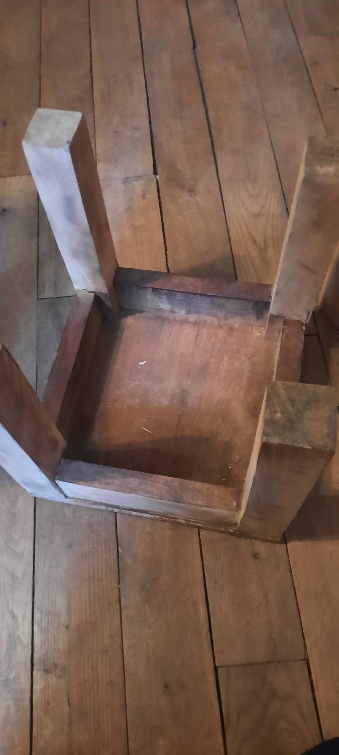 Brutalist wooden bedside tables