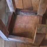 Brutalist wooden bedside tables