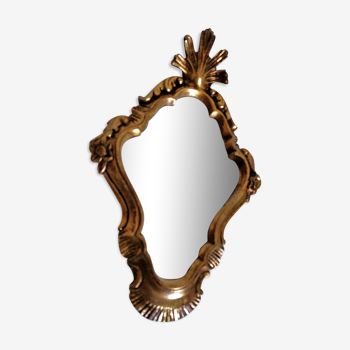 Miroir rocaille rococo style louis xv 26x17cm