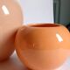 Set de 3 vases boules en céramique émaillée