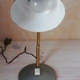 Lampe de bureau ancienne métal gris