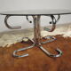 Coffee table chrome and glass table