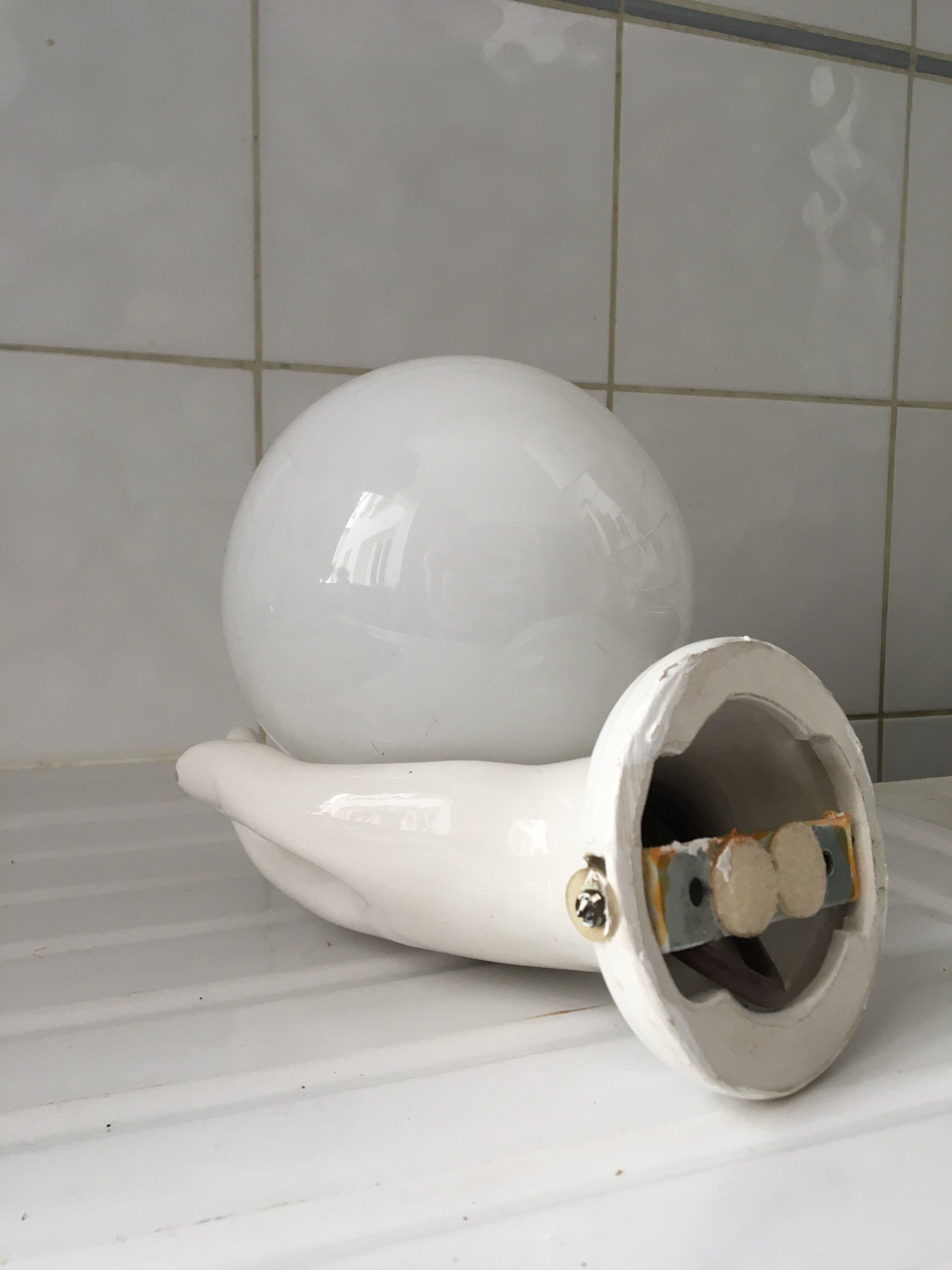 Wall lamp hand lamp ceramic vintage 70s