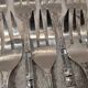 12 silver-plated cake forks, Ercuis goldsmith, Russian handle