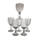 6 mismatched old wine/water glasses from the early 20th century.