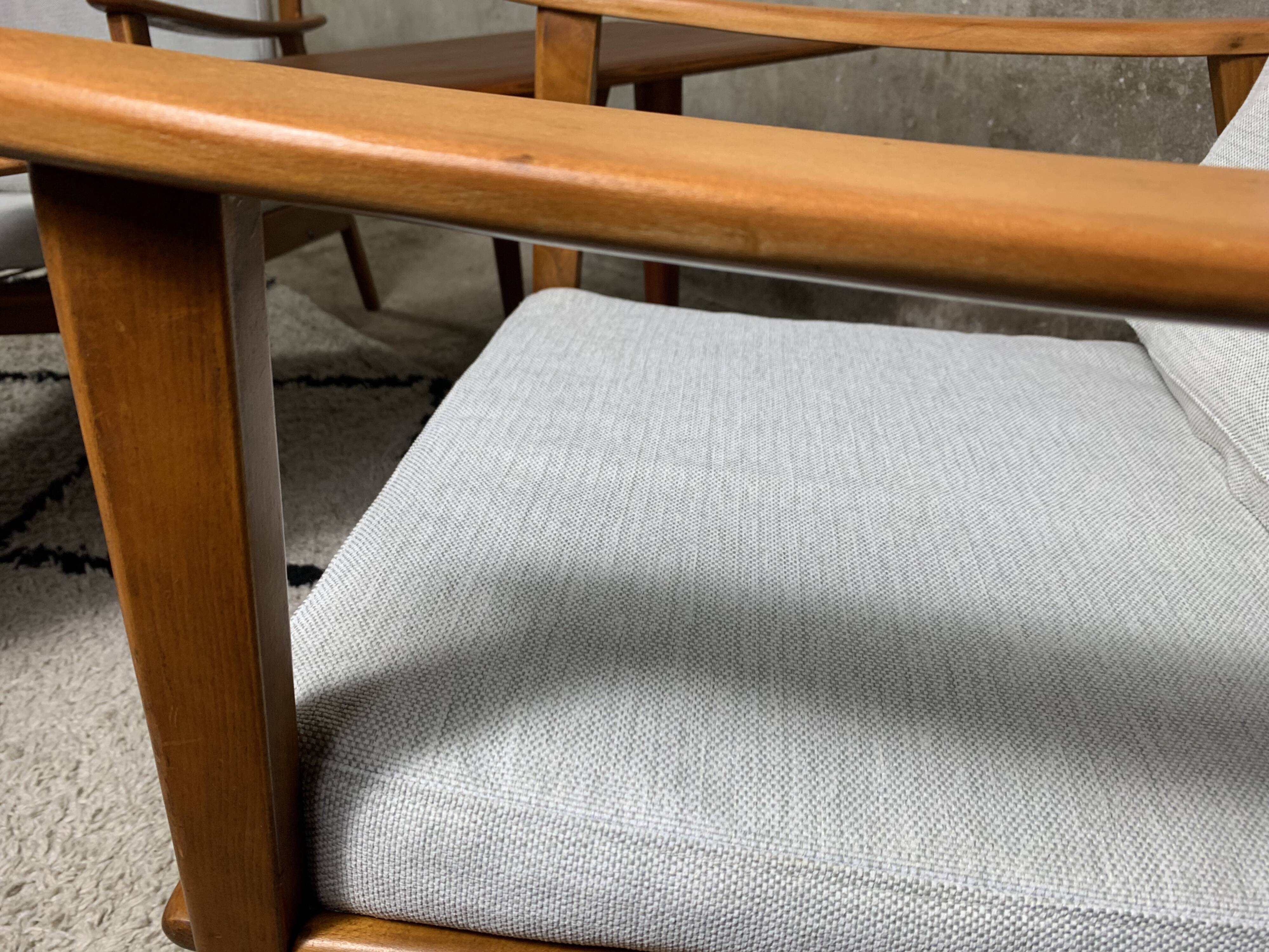 A pair of scandinavian lounge chairs from the 1960s