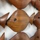 Old teak frame "fish" Scandinavian design of the 60s vintage decoration