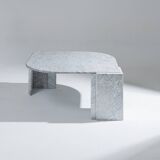 Table basse goutte en marbre gris, 1980s