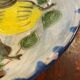Fruit bowl signed puigdemont spanish ceramic fruit decor osie handle