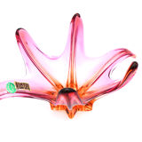 "Starfish" bowl by Murano – Fuchsia Pink & Amber – Circa 1960
