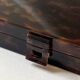 Tray - box with a lid in tortoiseshell plexiglass, 1970s design.