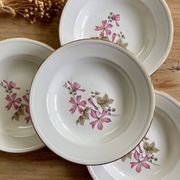 4 assiettes creuses Boch La Louvière Belgium