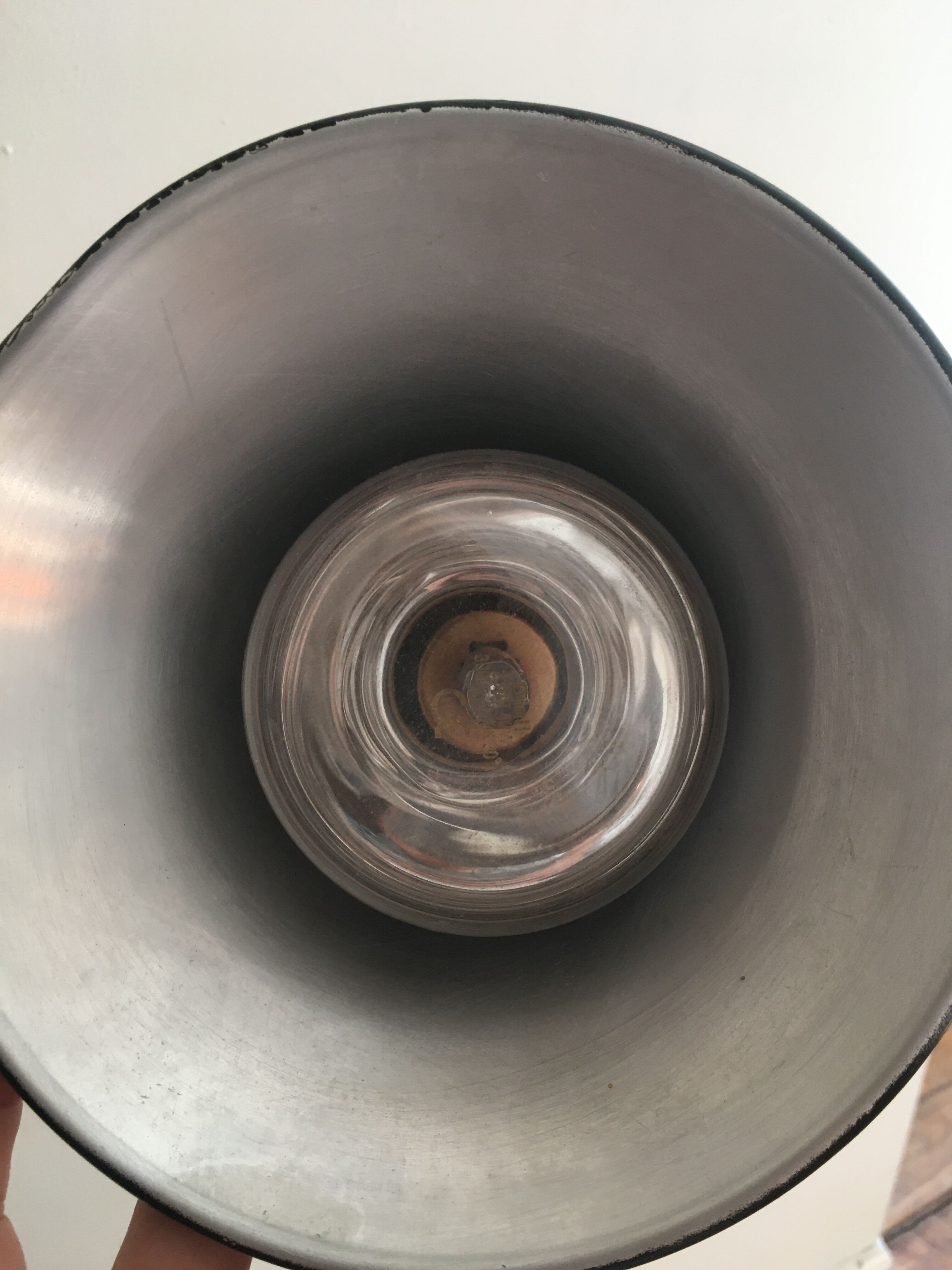 Black projector floor lamp