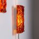 Vitrika Nybro amber coloured wall lamps