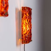Vitrika Nybro amber coloured wall lamps