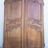 Louis XV walnut wardrobe doors