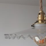 Opaline white glass hanging lamp
