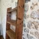 Decorative wooden ladder or towel rack.