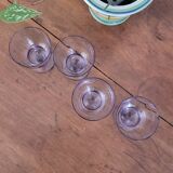 Set of 4 small purple glasses