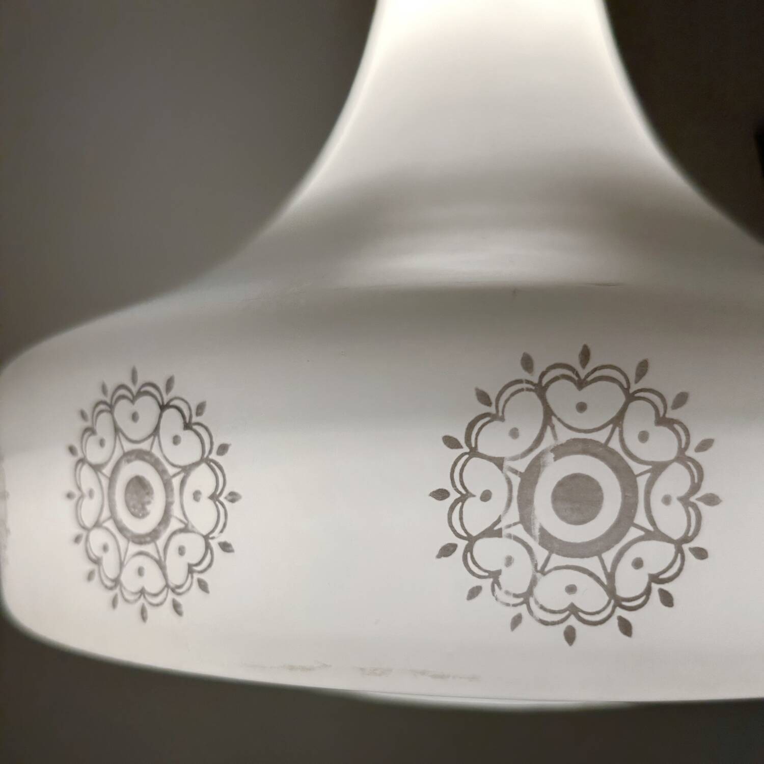 Scandinavian opaline chandelier from the 60s