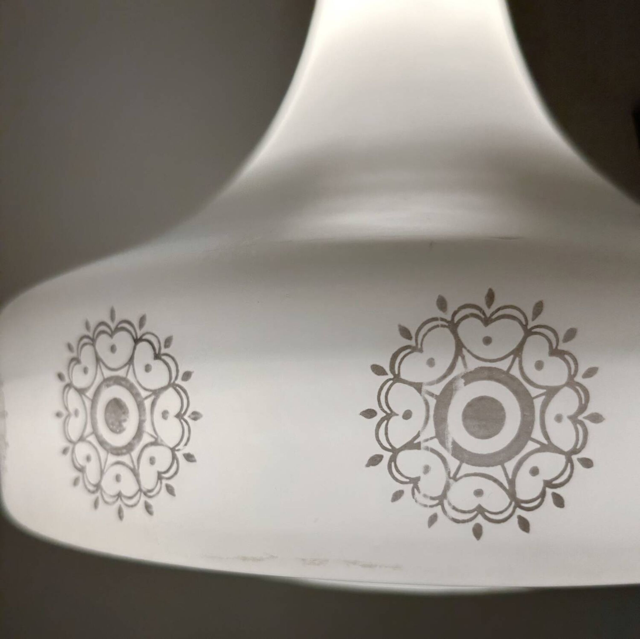 Scandinavian opaline chandelier from the 60s