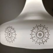 Scandinavian opaline chandelier from the 60s