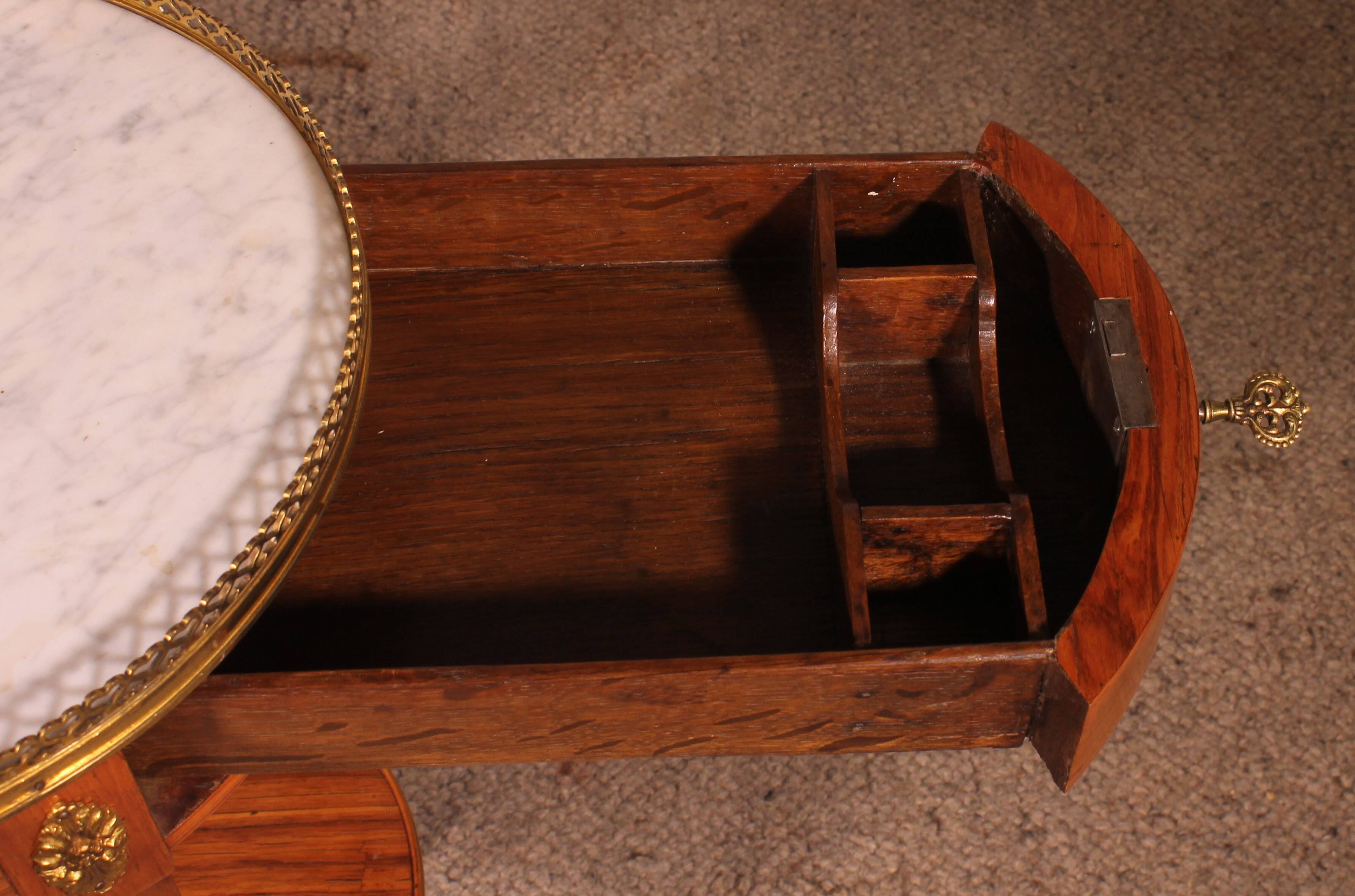 Louis XVI Rosewood Side Table With Writing Desk