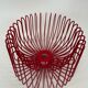 Ehlén Johansson for Ikea - metal red 'Trådig' fruit bowl basket