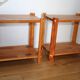 Pair of solid pine bedside tables, 1980