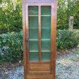 Vintage mesh cabinet in solid oak rococo period 1930