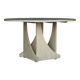 Architectural hand built Dining Table in white washed pine, 1970s