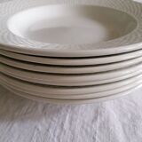 Set of 8 hollow earthenware plates Digoin Sarreguemines