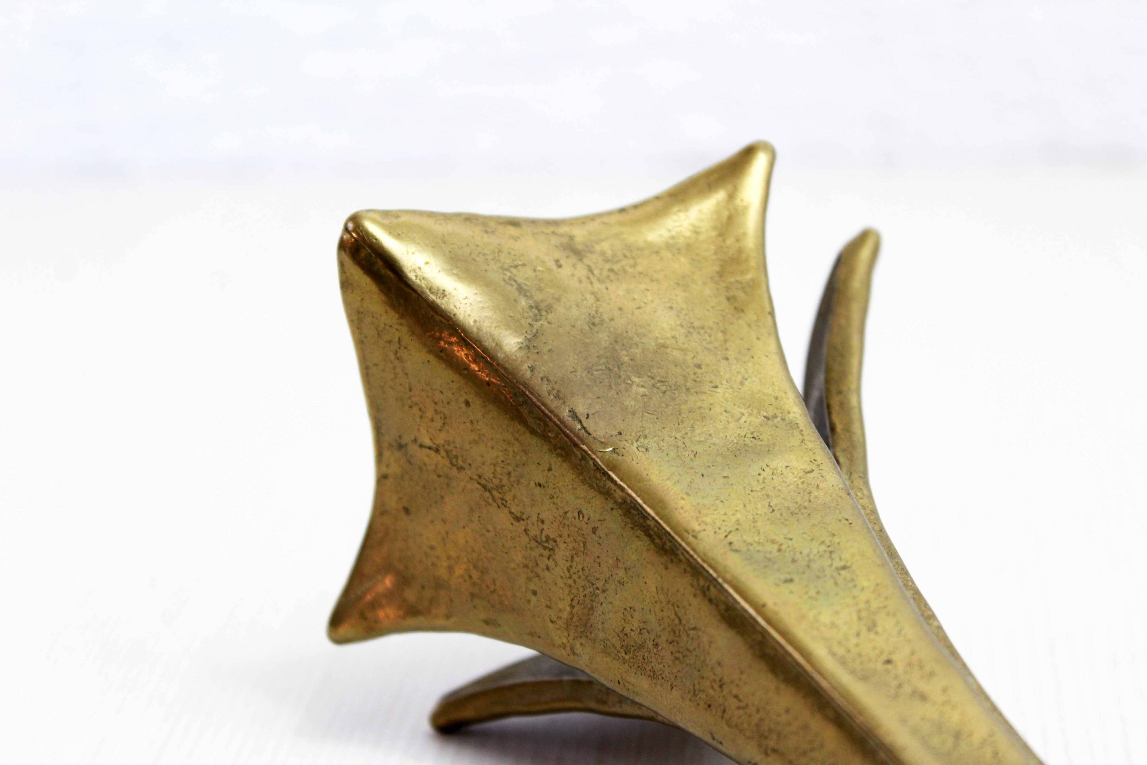 Brutalist bronze candle holder