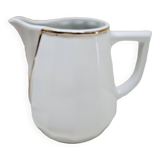 White and gold porcelain pitcher