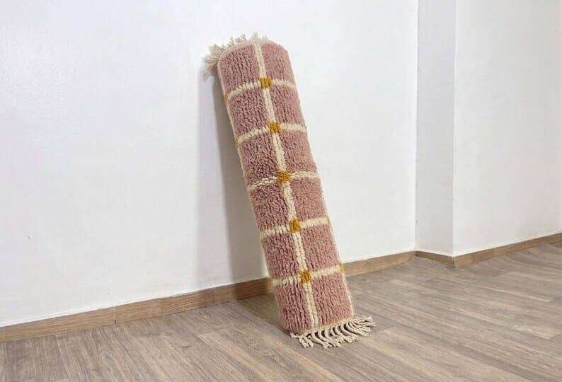 Authentic handwoven natural wool rug size 150/250 cm