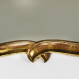 Max Welz Vienna Art Nouveau Hand-Carved Gilded Wood Wall Mirror, Austria, 1930s