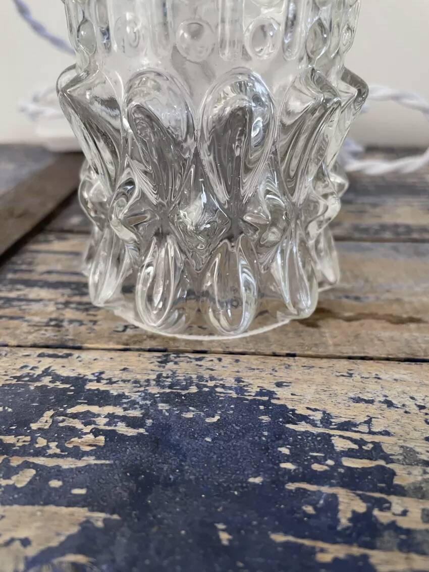 Lot de deux baladeuses en verre scandinave