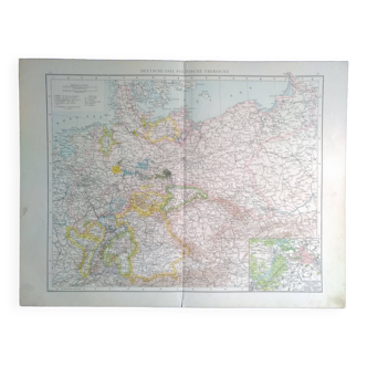 A geographical map from atlas richard andrees year 1887 deutschland politische ubersicht