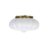 Ceiling light meringue gadroon glass brass