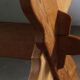 Vintage danish brutalist oak dining table