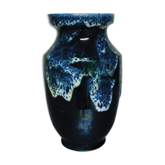 Vase tulipe céramique type grès flammé