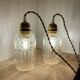 Paire de baladeuses opalines vintage