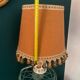 Vintage 1970 table lamp – Opaline base with floral print & shade f
