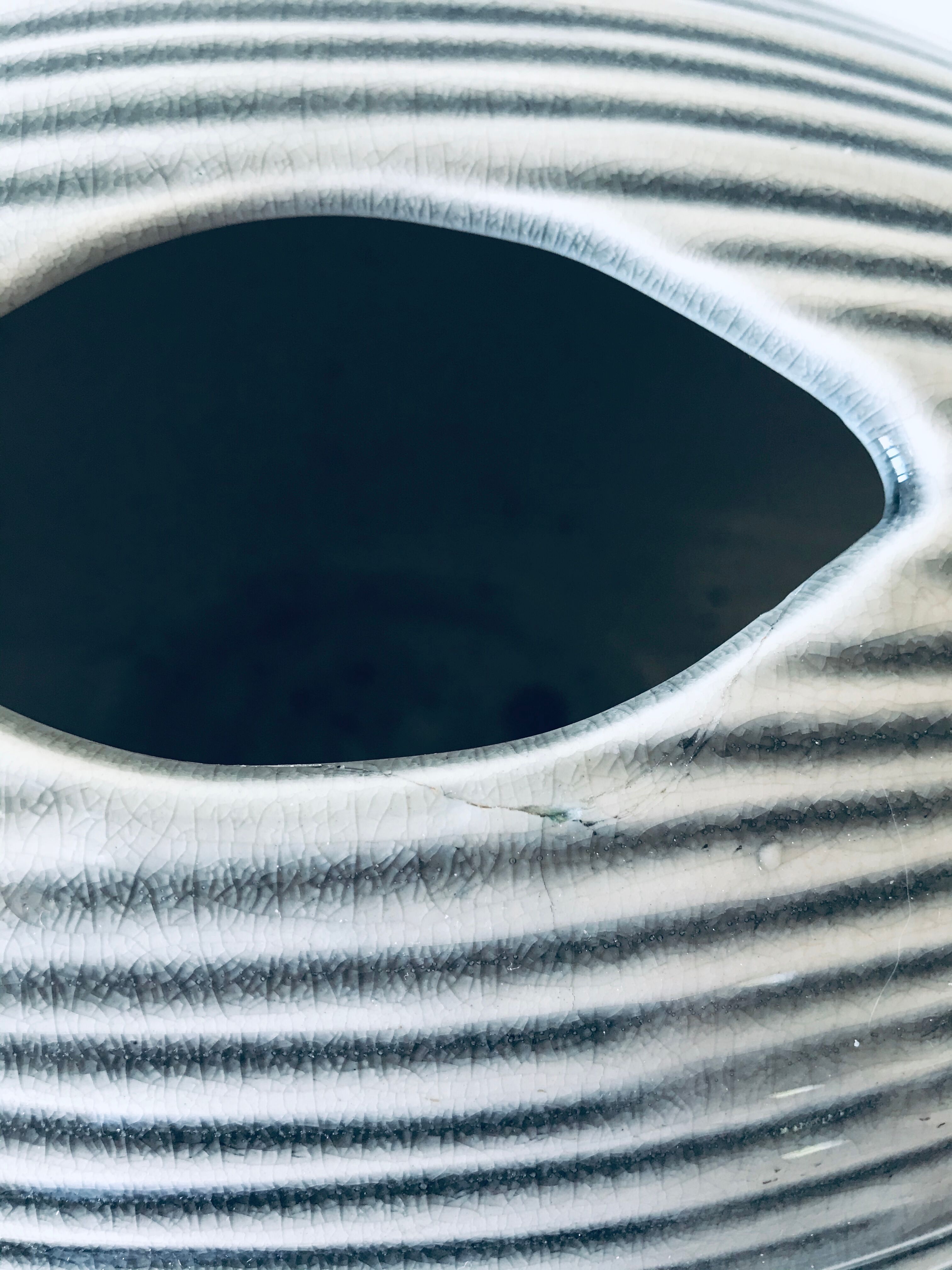 Oval contemporary vase