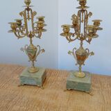 Deux bougeoires onyx