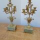 Two onyx candle holders